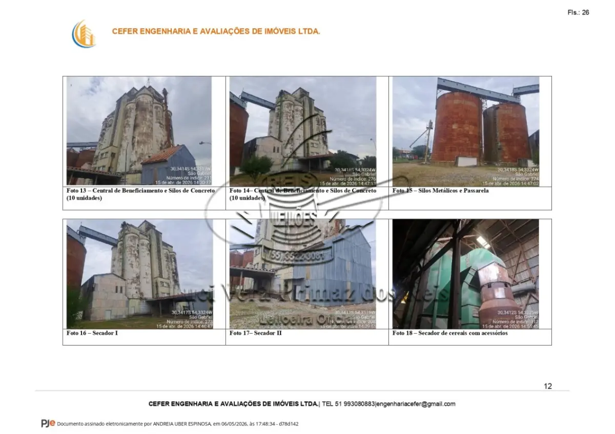 LOTE 001 - Silos e equipamentos