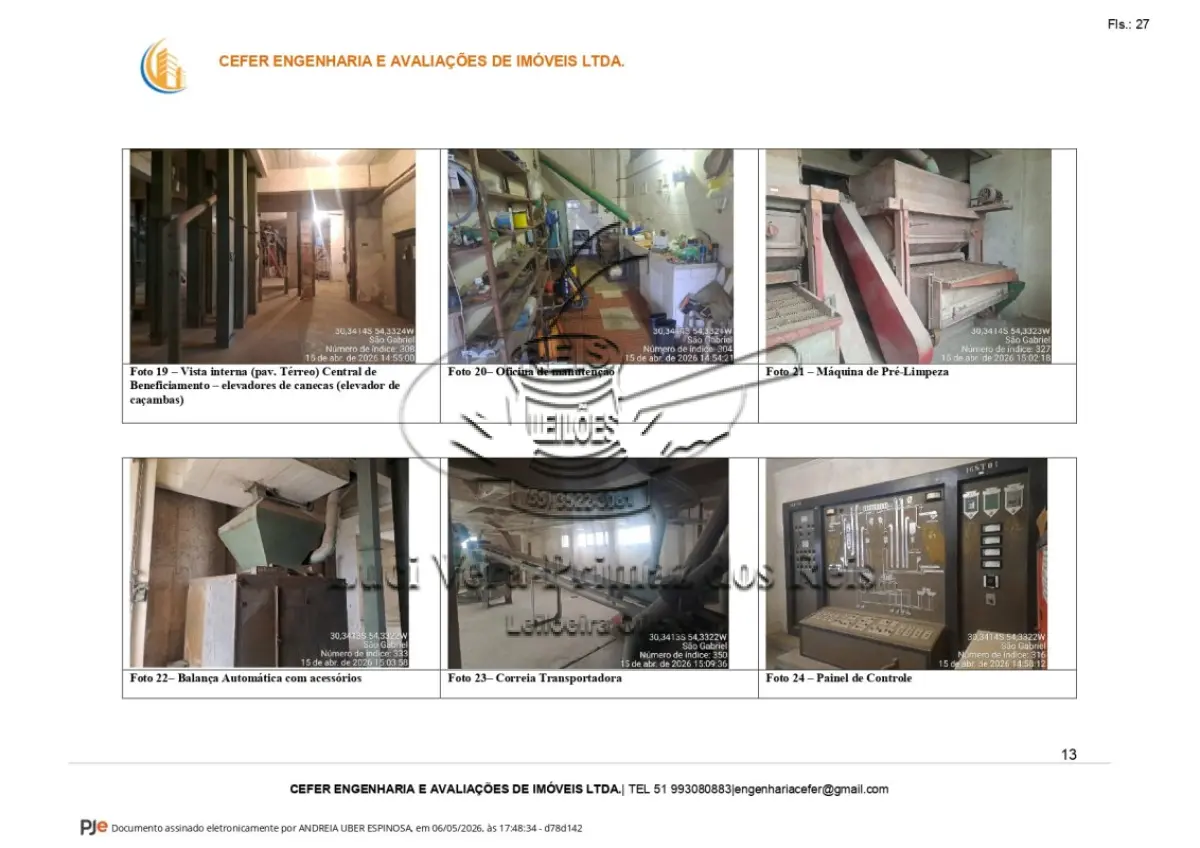 LOTE 001 - Silos e equipamentos